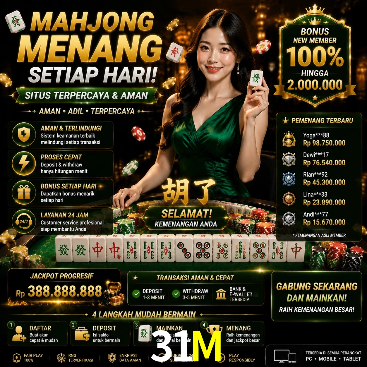 Cassino 31M - mesas ao vivo e jogos